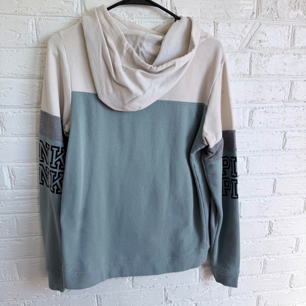 PINK by Victoria's Secret Colorblock Hoodie Sweatshirt Pullover Women's Size M - Picture 5 of 6